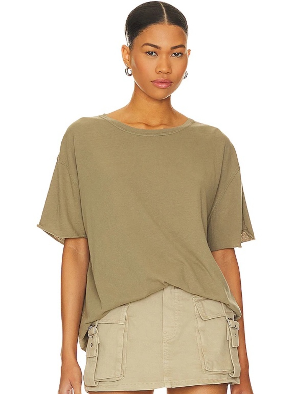 We The Free Olive Crewneck Tee